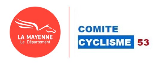 LE CHPT 53/72 SUR ROUTE DES CATEGORIES U15 ET 17  AURA LIEU LE 14 MAI A LAUBRIERES