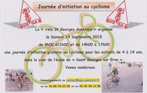 JOURNEE INITIATION ECOLE DE VELO  A ST GEORGES SUR ERVE