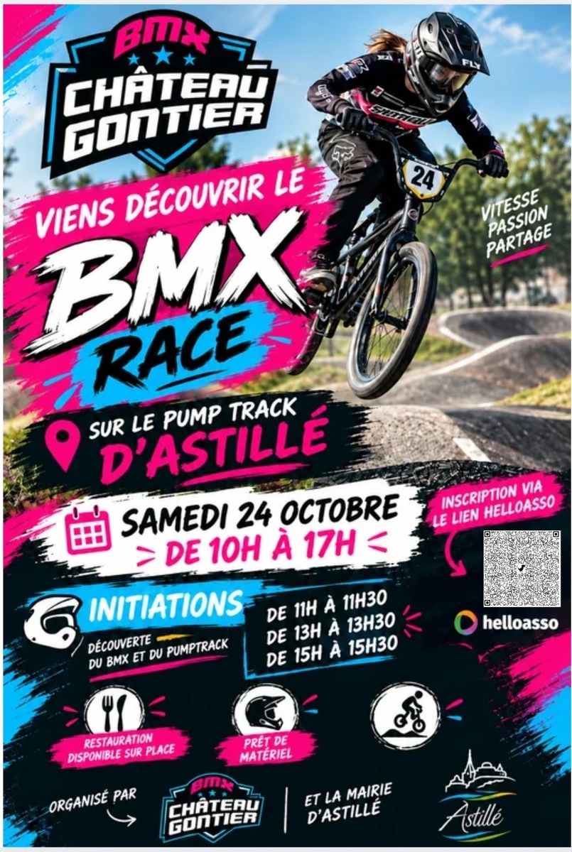 DECOUVERTE DU BMX SUR LE PUMPTRACK A ASTILLE LE 24 OCTOBRE 2026