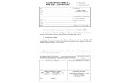 ABONNEMENT PAYS DE LOIRE CYCLISME