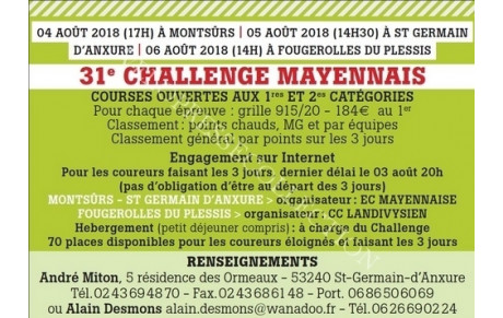 CHALLENGE MAYENNAIS 2018
