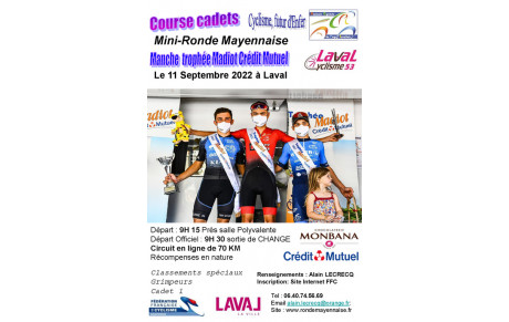 MINI RONDE MAYENNAISE CADET  A LAVAL LE DIMANCHE 11 SEPTEMBRE 2022