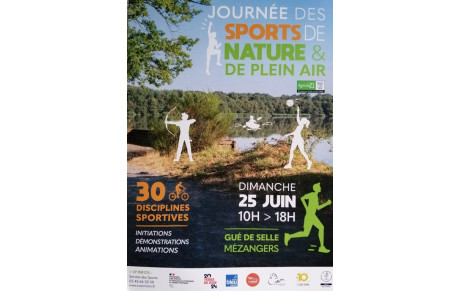 JOURNEE DES SPORTS DE NATURE ET DE PLEIN AIR DIMANCHE  25 JUIN AU GUE DE SELLE