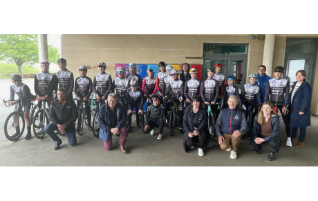 HEIDI GAUGAIN A L'ENTRAINEMENT AVEC LA SSS CYCLISME  